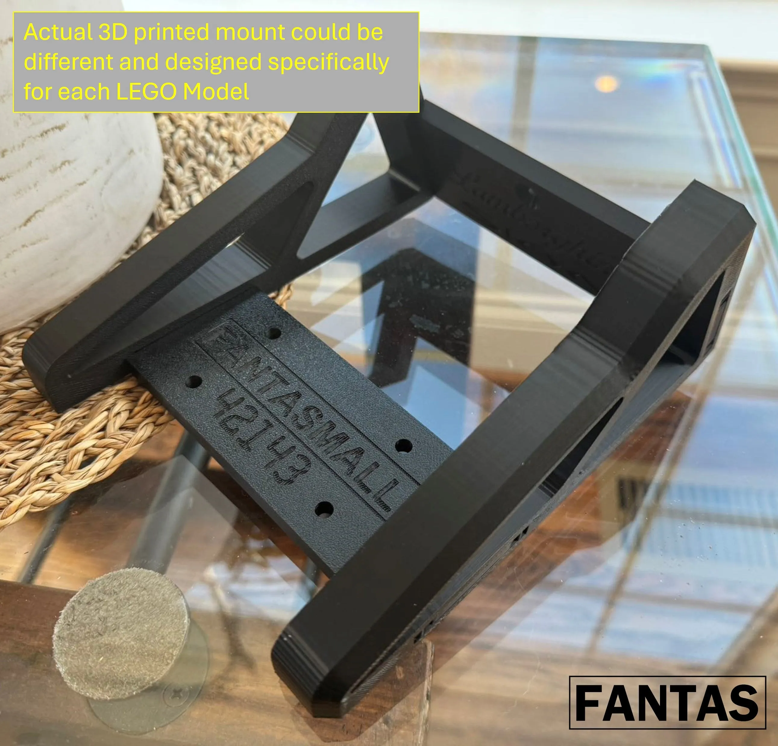 Wall Mount for LEGO Batman 1989 Batmobile (Model 76139) - 3D Printed