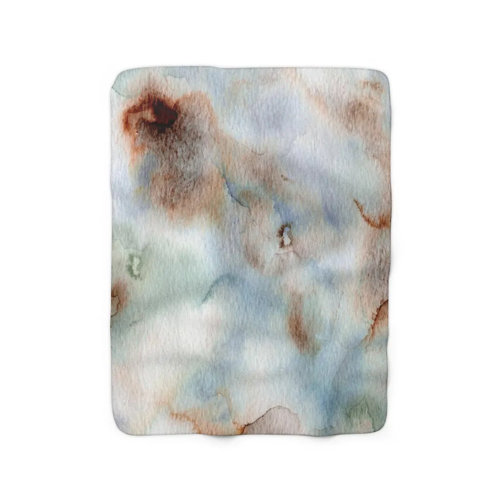 Abstract Comfy Blanket | Rust Blue Ombre