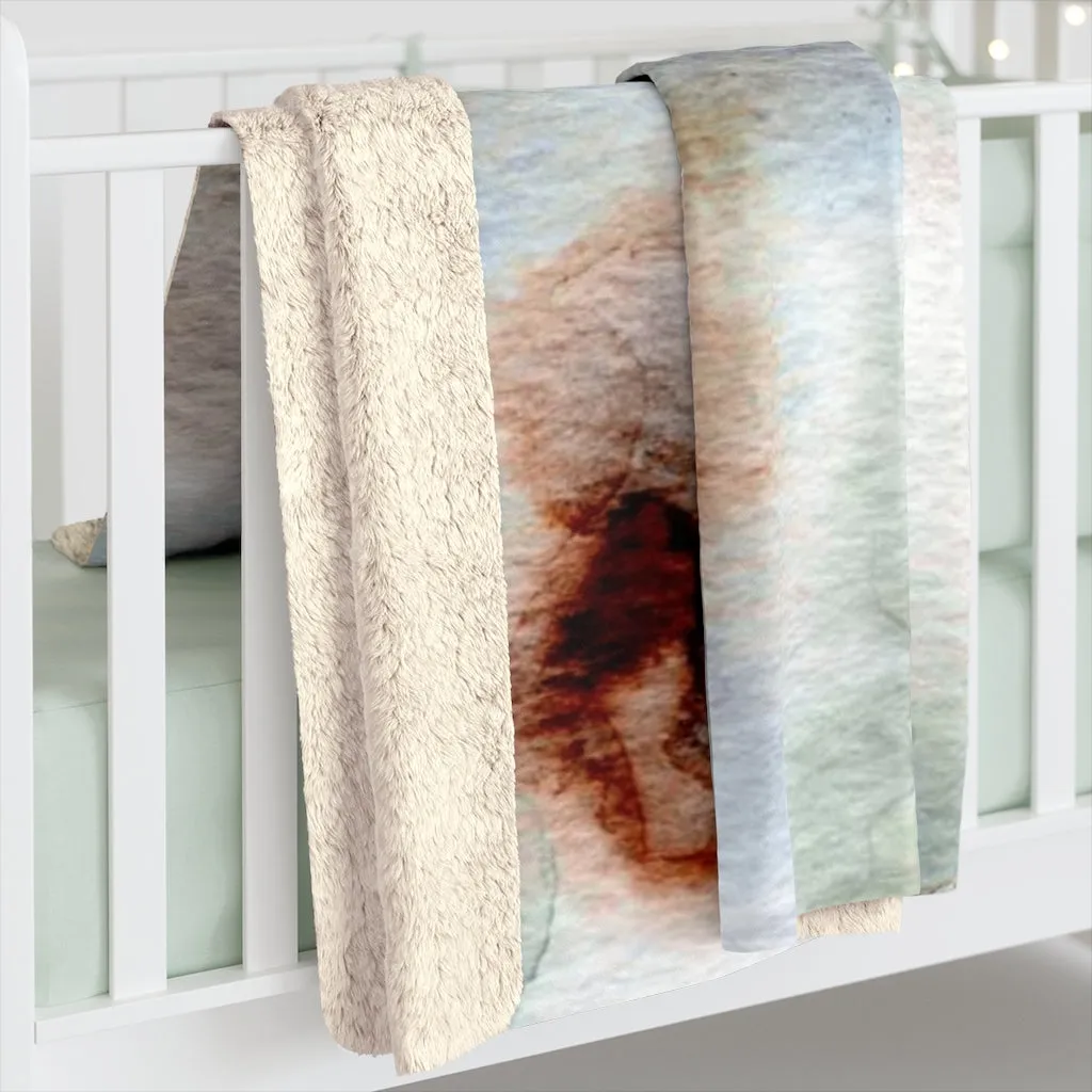 Abstract Comfy Blanket | Rust Blue Ombre