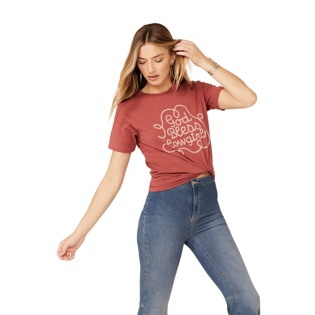 Ali Dee Women's God Bless Cowgirls Graphic Tee