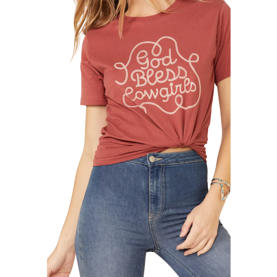 Ali Dee Women's God Bless Cowgirls Graphic Tee