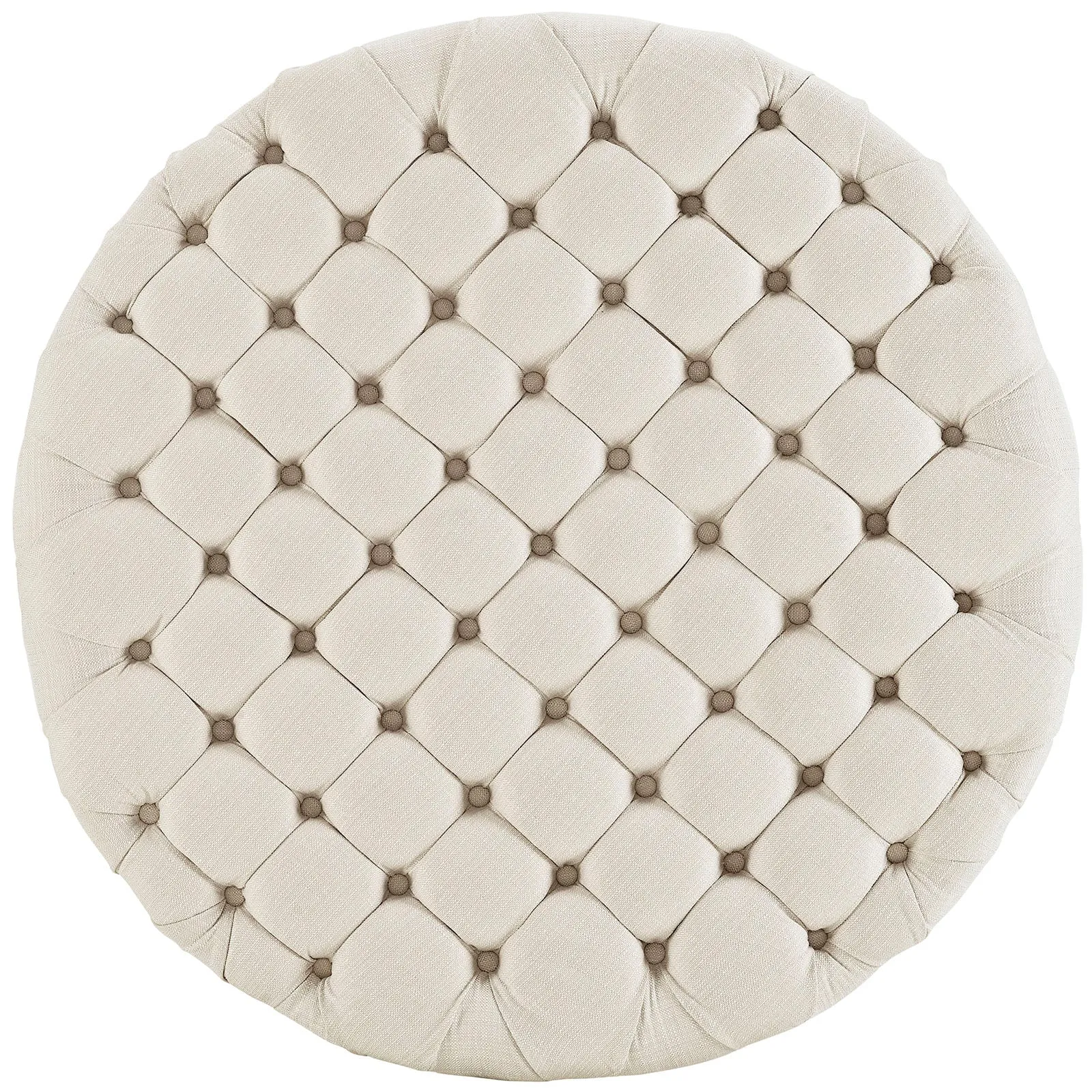 Amour Upholstered Fabric Ottoman Beige EEI-2225-BEI