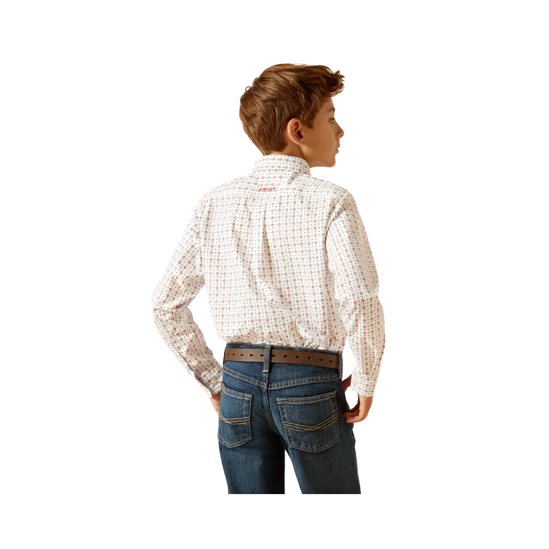 Ariat Kid's Kade Classic Fit White Shirt