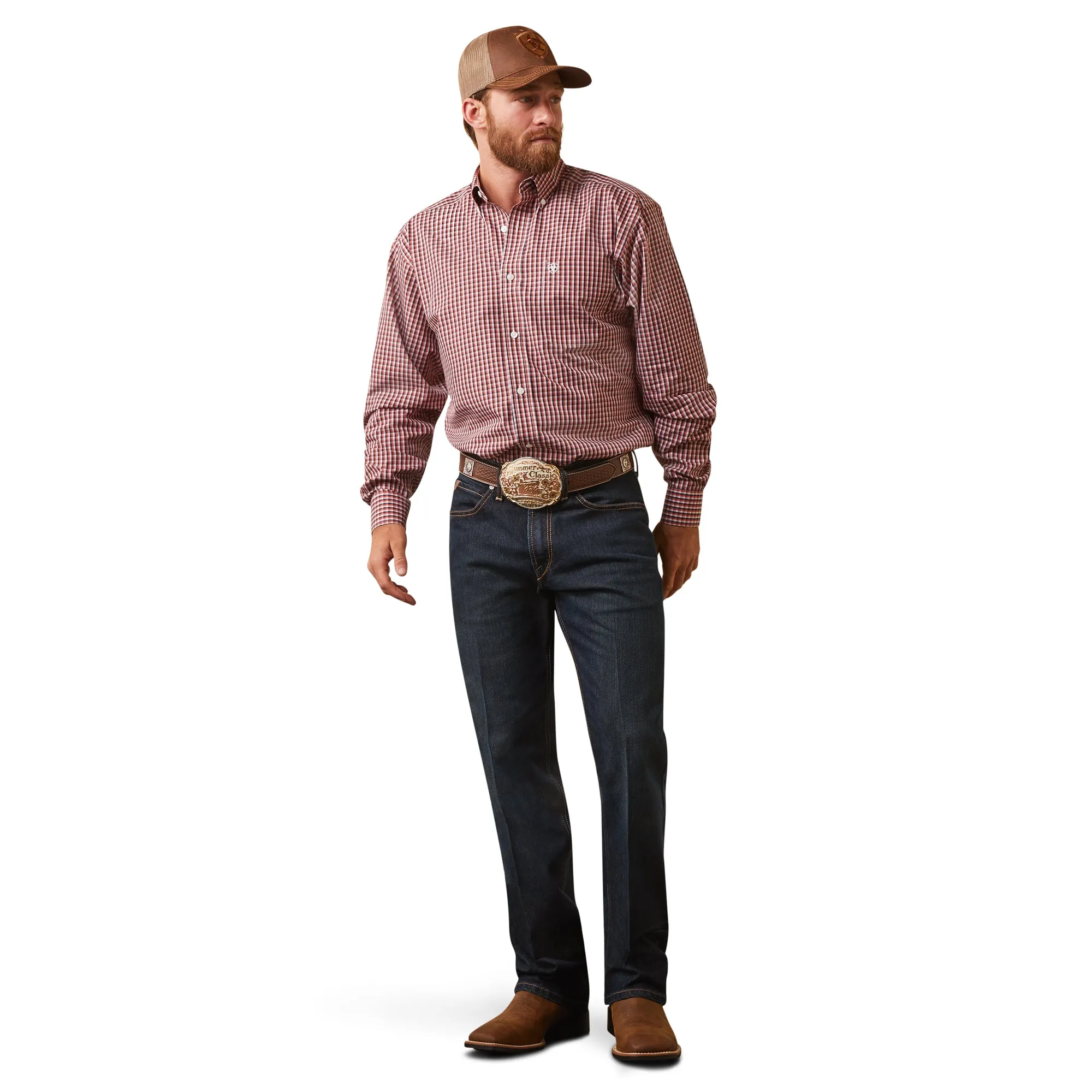 Ariat Men's Fitted Red Shirt Omari