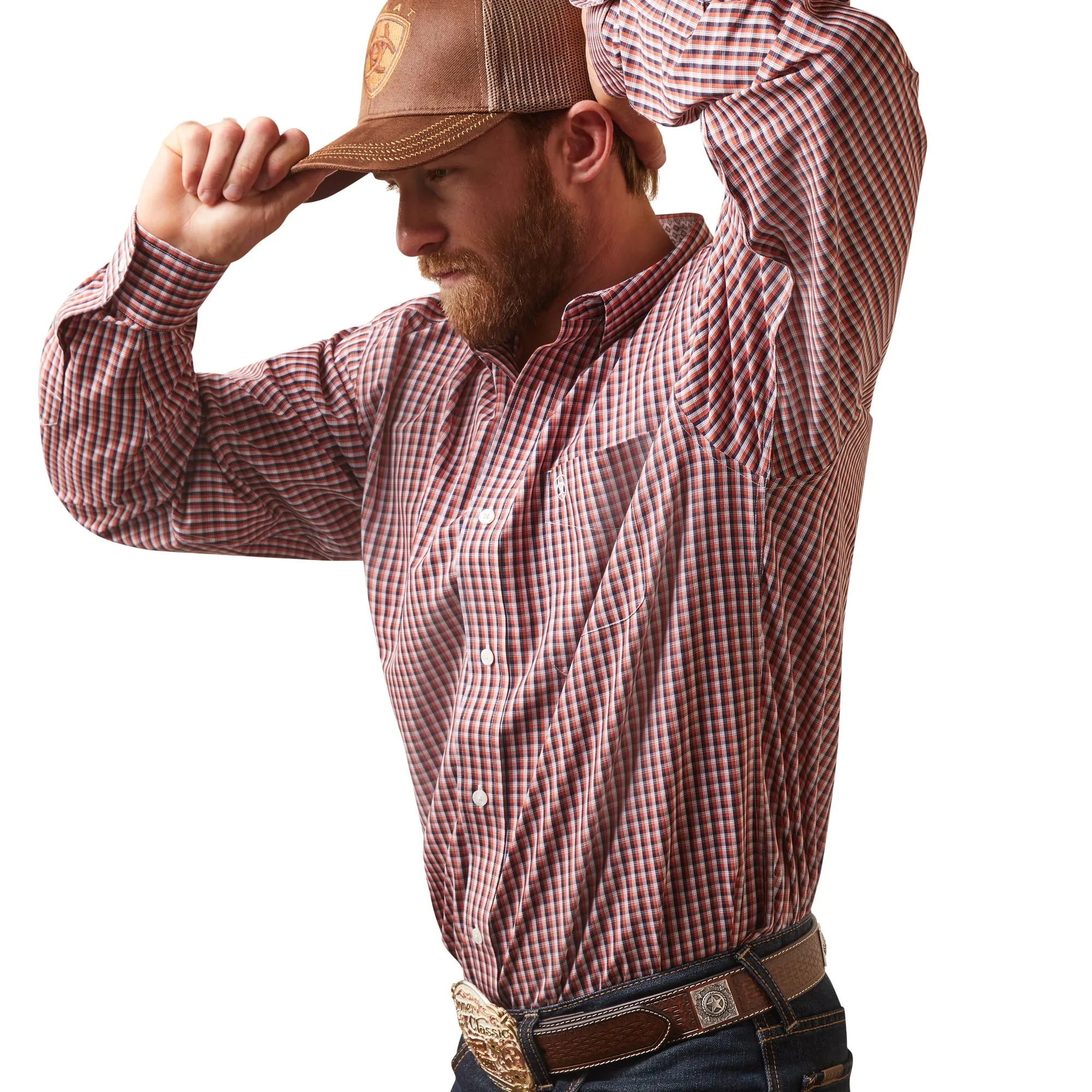 Ariat Men's Fitted Red Shirt Omari