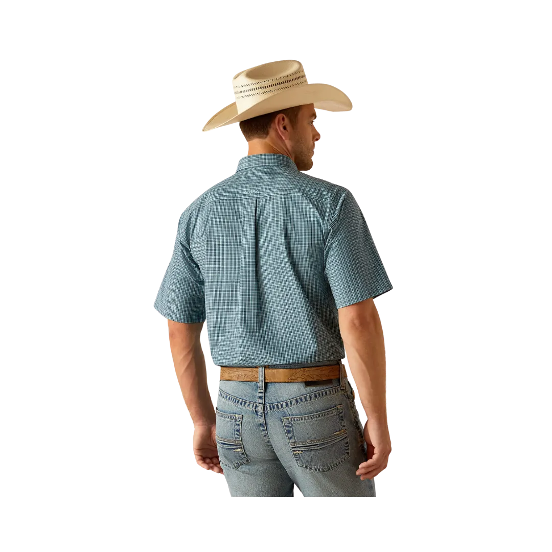 Ariat Men's Pro Series Kameron Classic Fit Aqua Shirt