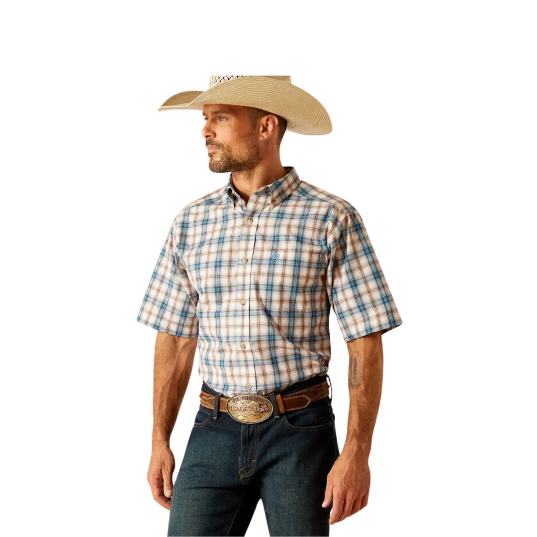 Ariat Men's Pro Series Rowdy Classic Fit Blue Shirt