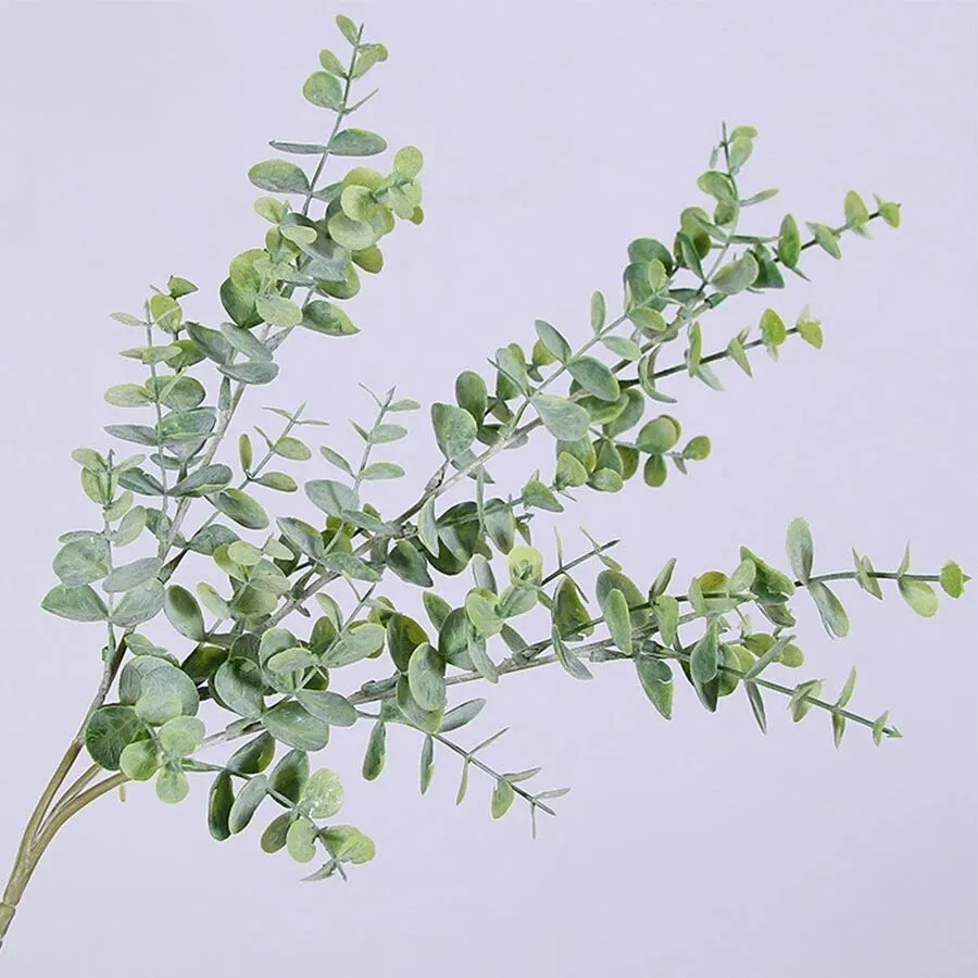 Artificial Plant Leaf Green Eucalyptus Branch For Garden Wall Decoration Home Artificial Fake Leaf Silk Christmas Decoration