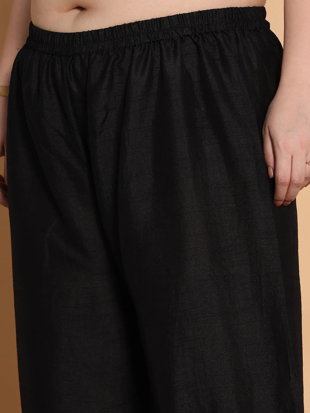 Black Silk Afghani Salwar