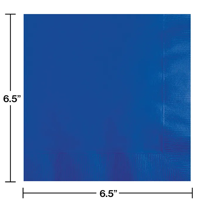 Bulk Cobalt Blue Luncheon Napkins 3 ply (500 per Case)