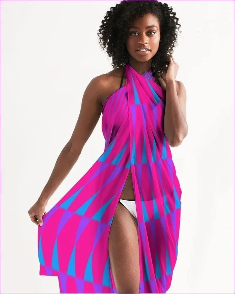 Candy Checkered Swim Cover Up