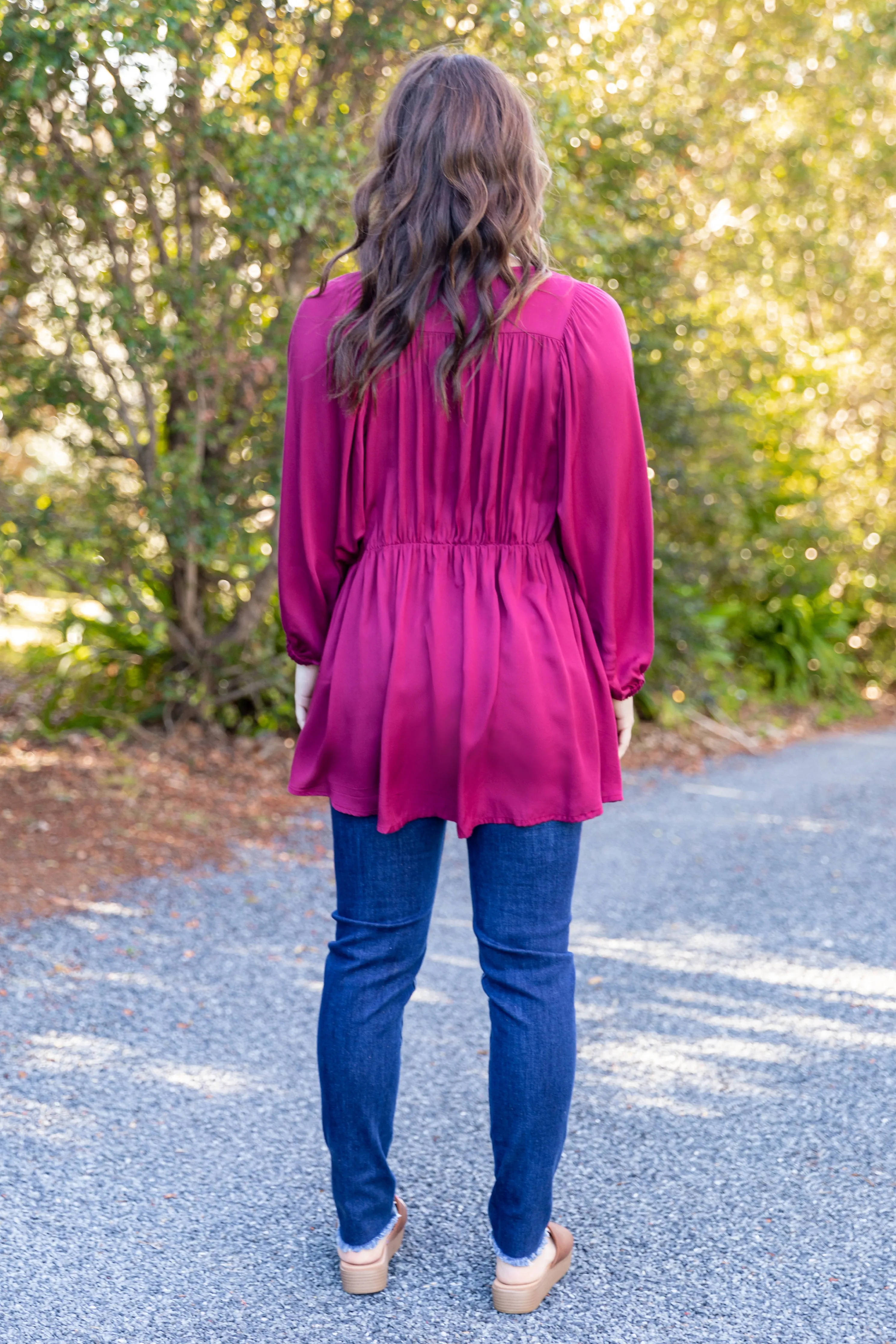 Charlie Top | Merlot | FINAL SALE