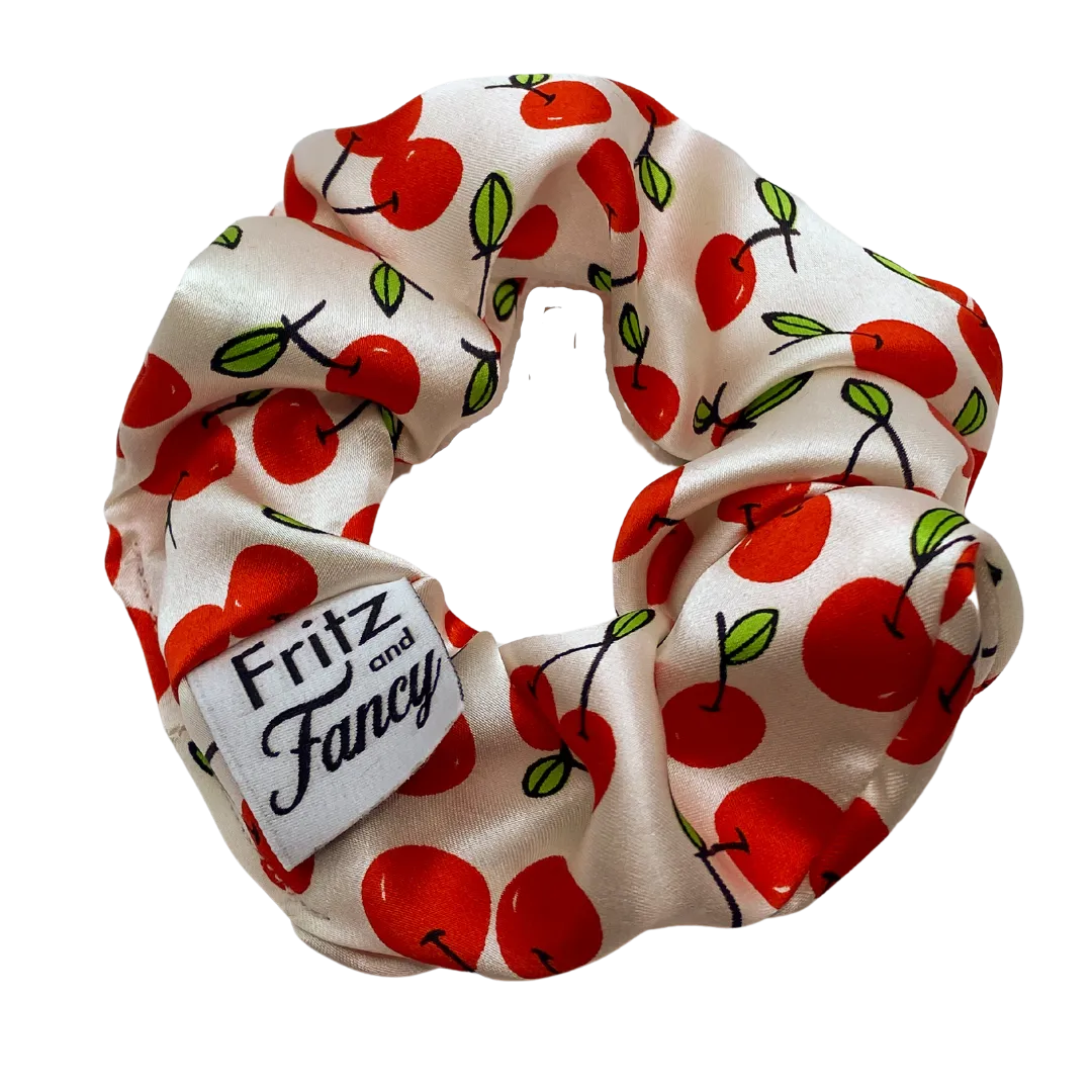 Cherries Silk Scrunchie