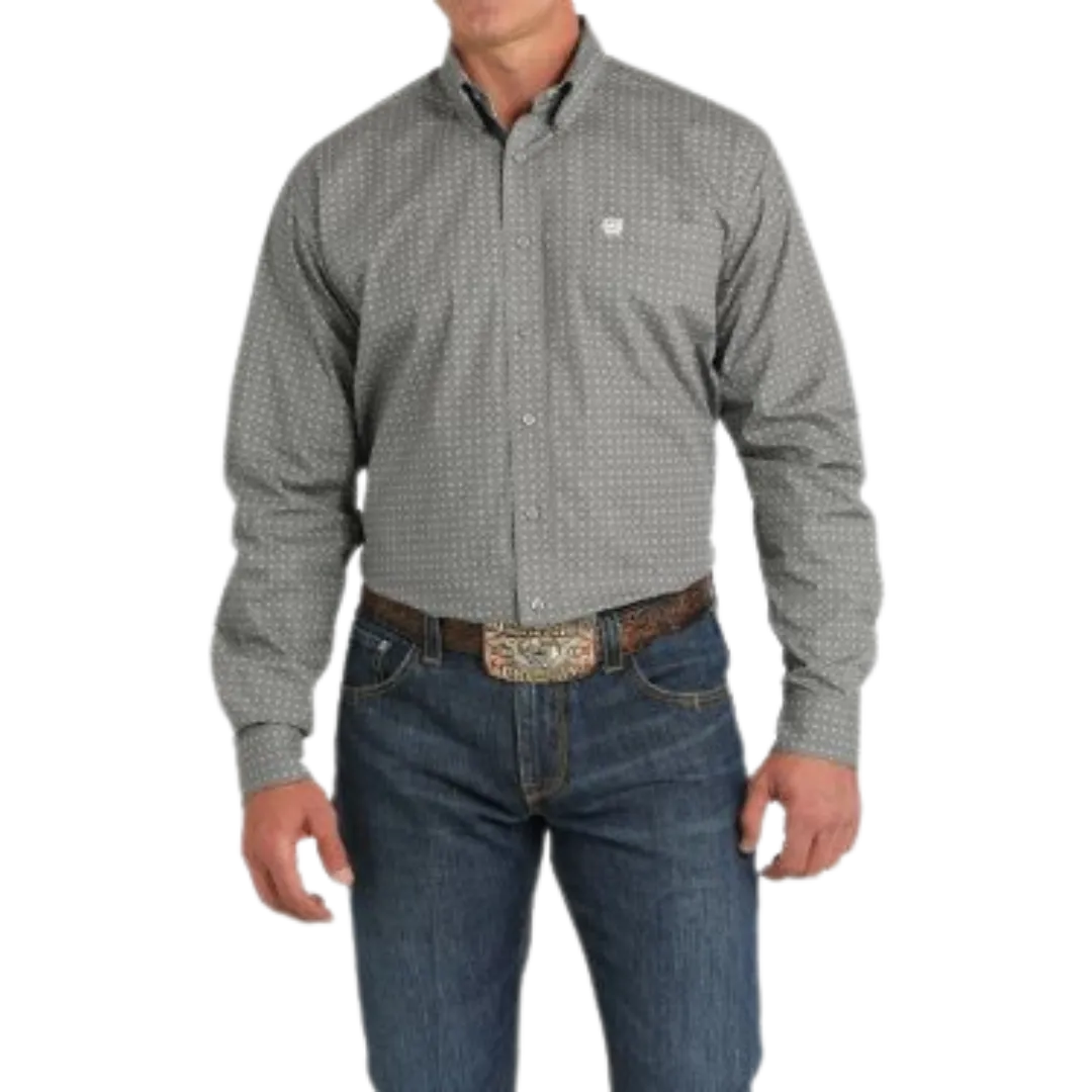 Cinch Men's Print Grey Shirt