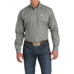Cinch Men's Print Grey Shirt