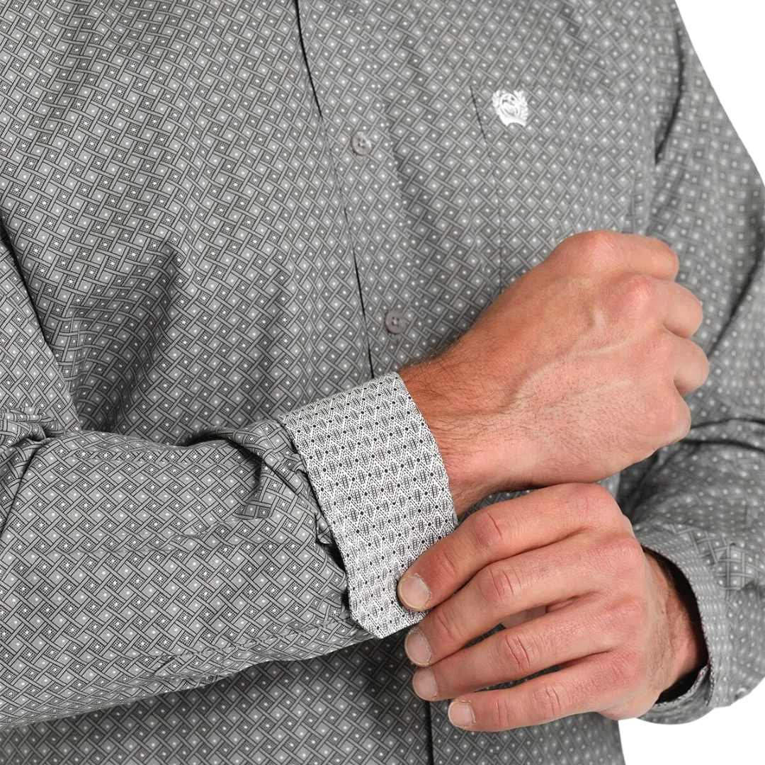 Cinch Men's Print Grey Shirt