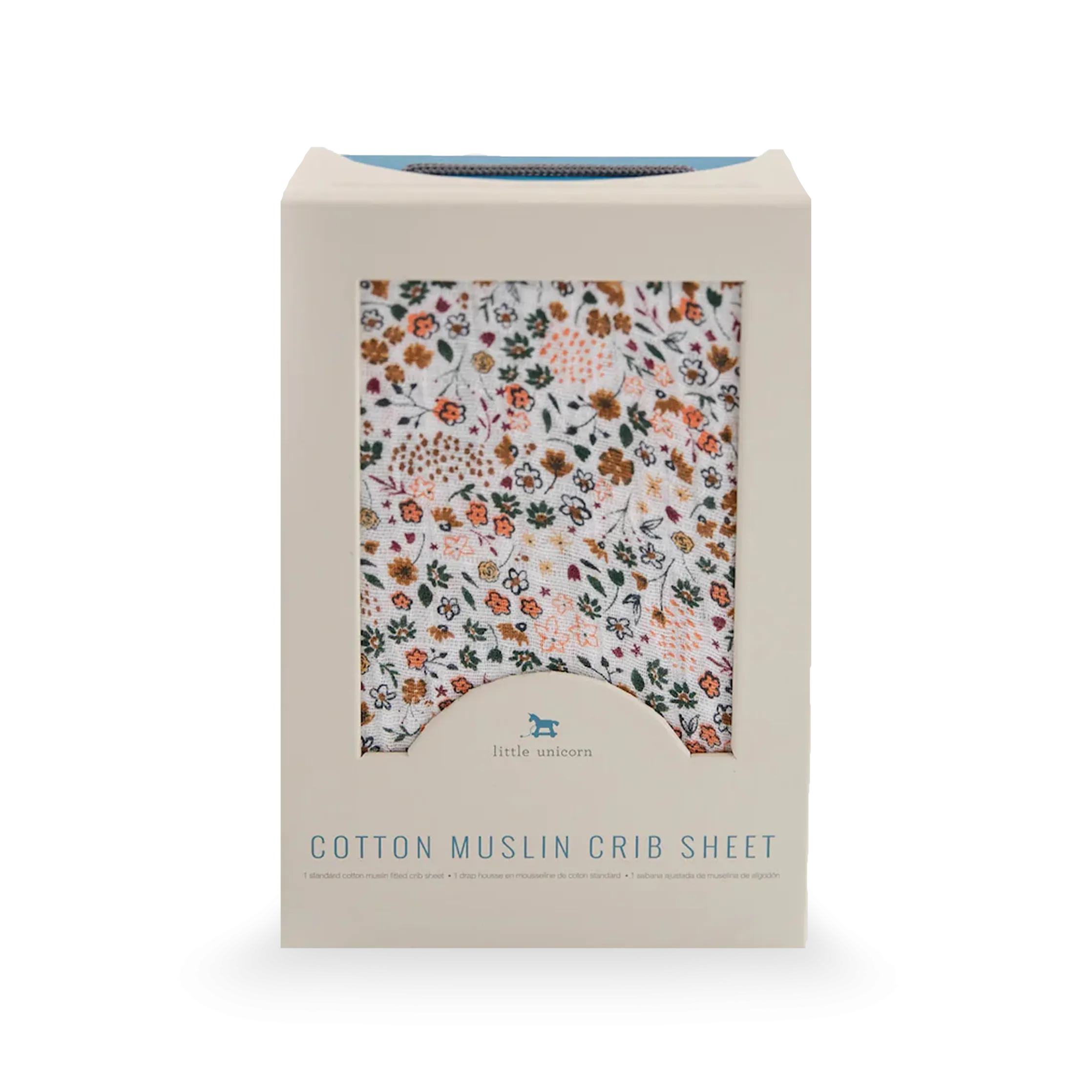 Cotton Muslin Crib Sheet - Pressed Petals