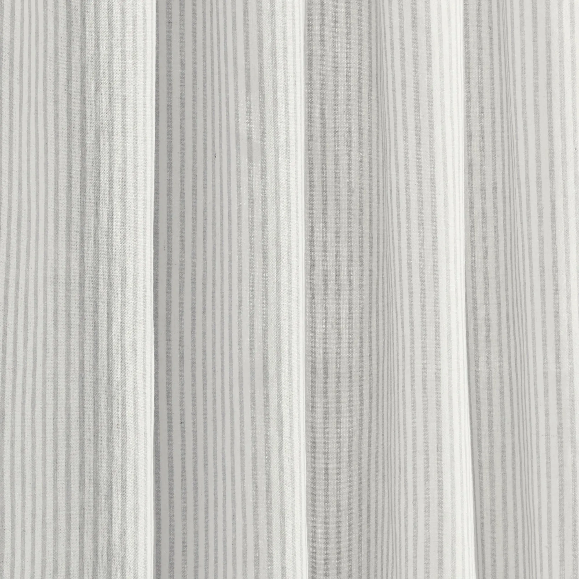 Farmhouse Stripe Reyna Ruffle Window Curtain Panel Set