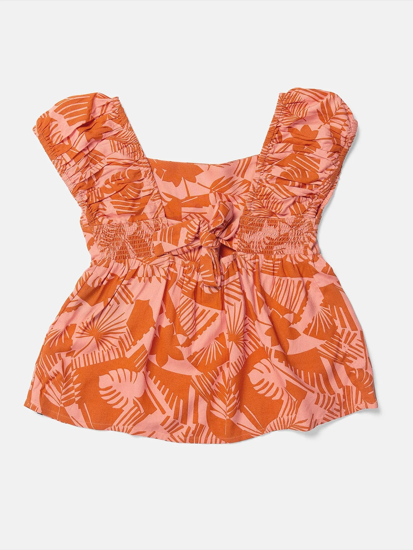 Girls Off Tropic Top - Burnt Sienna