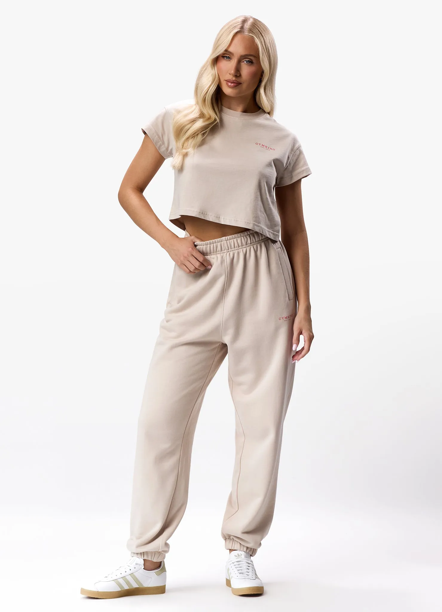 Gym King Established Cropped Tee - Clay
