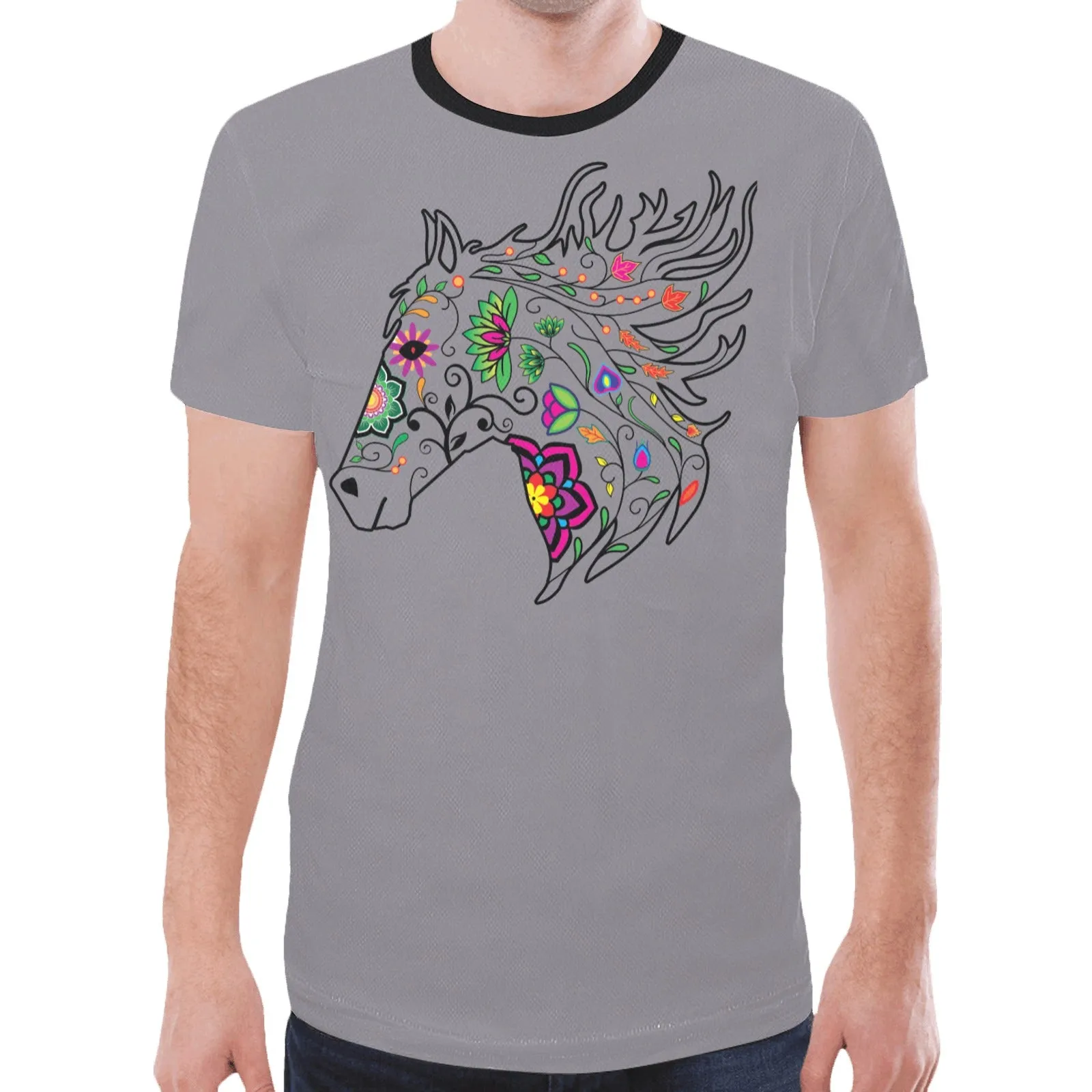 Horse Spirit Guide (Dark Gray) T-shirt for Men