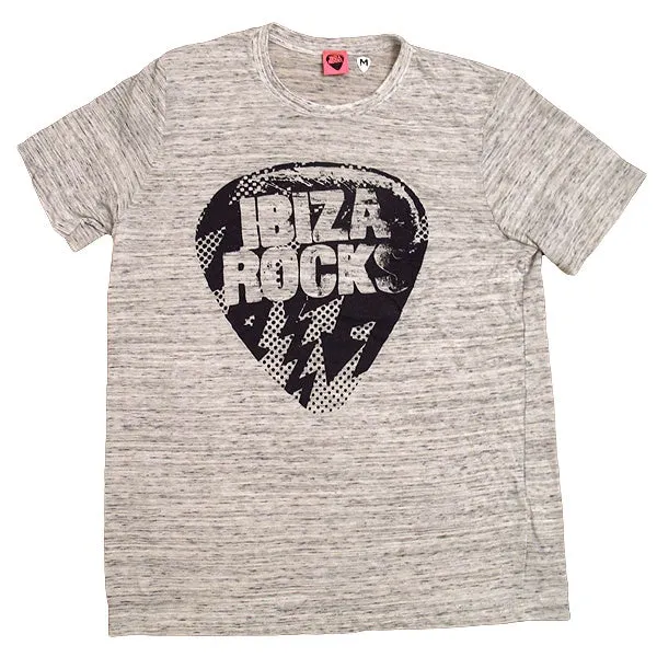 Ibiza Rocks Grey Marbled Men's Logo T-Shirt