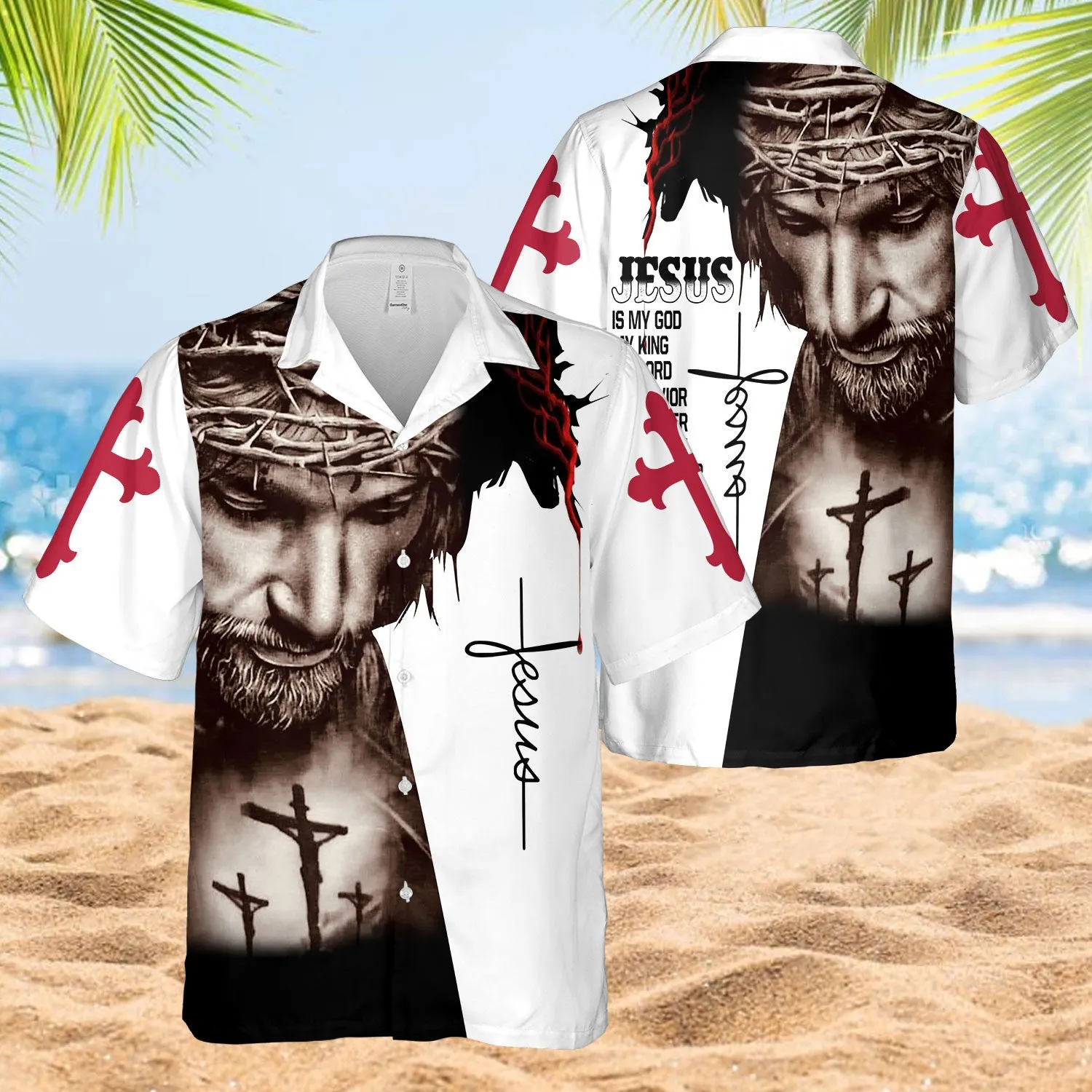 Jesus Is My God My Life All My Everything Hawaiian Shirt - Christian Hawaiian Shirts For Men & Women