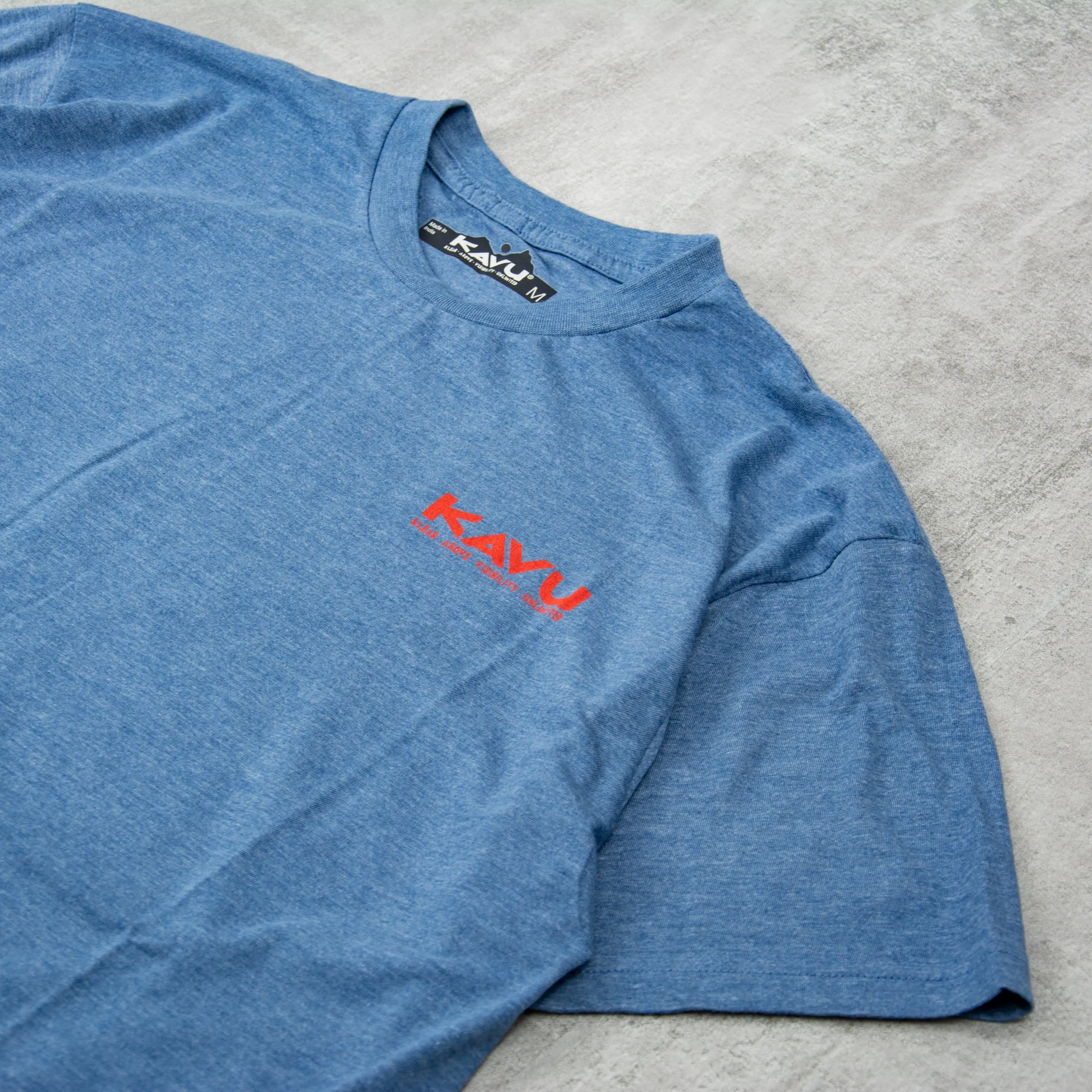 KAVU Post Out Tee - Steel Blue