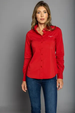 Kimes Ranch Ladies Kr Team Shirt Long - Red