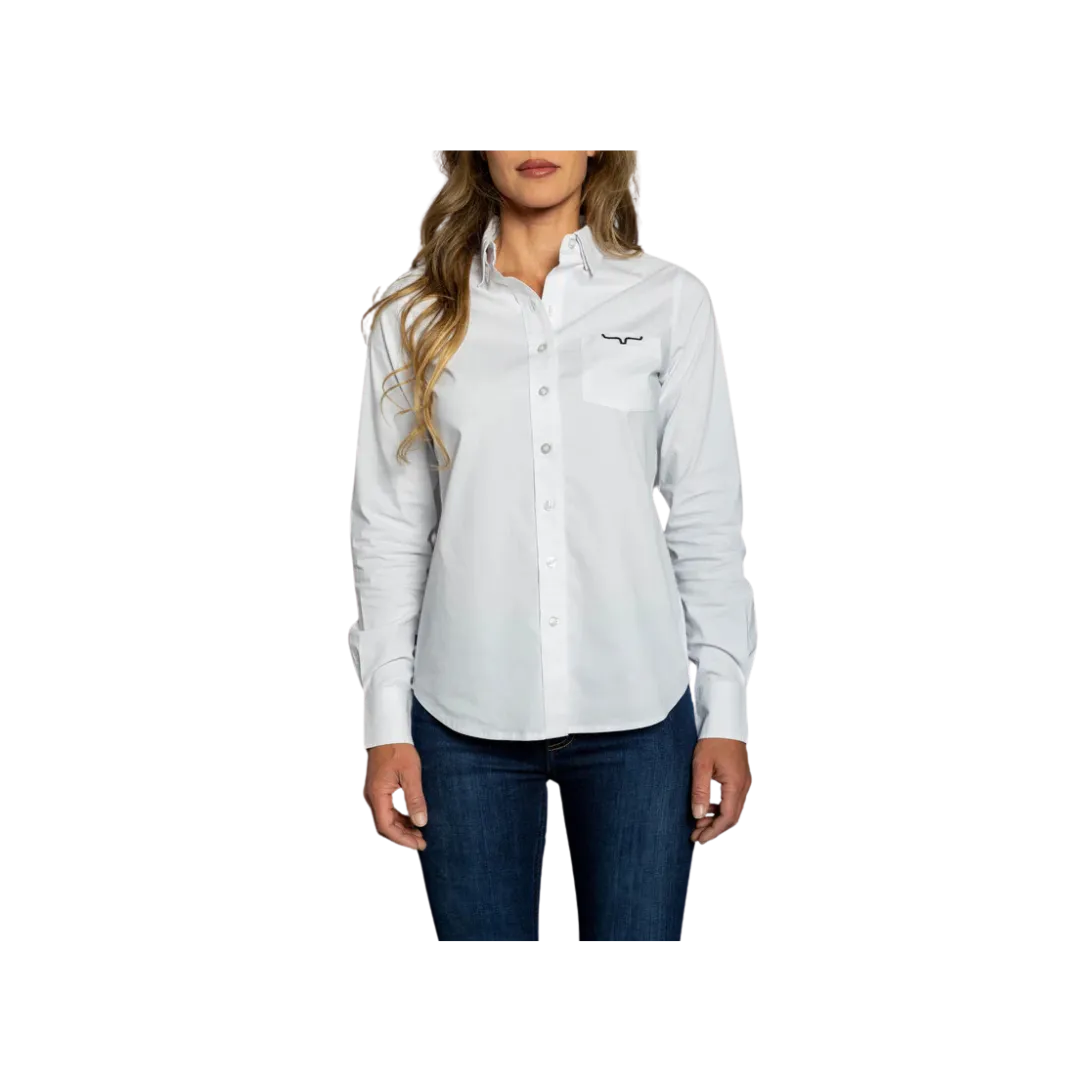 Kimes Ranch Women's KR Team Shirt Long Top White Shirts