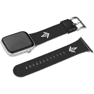 Master Mason Blue Lodge Watch Band - White Square & Compass G
