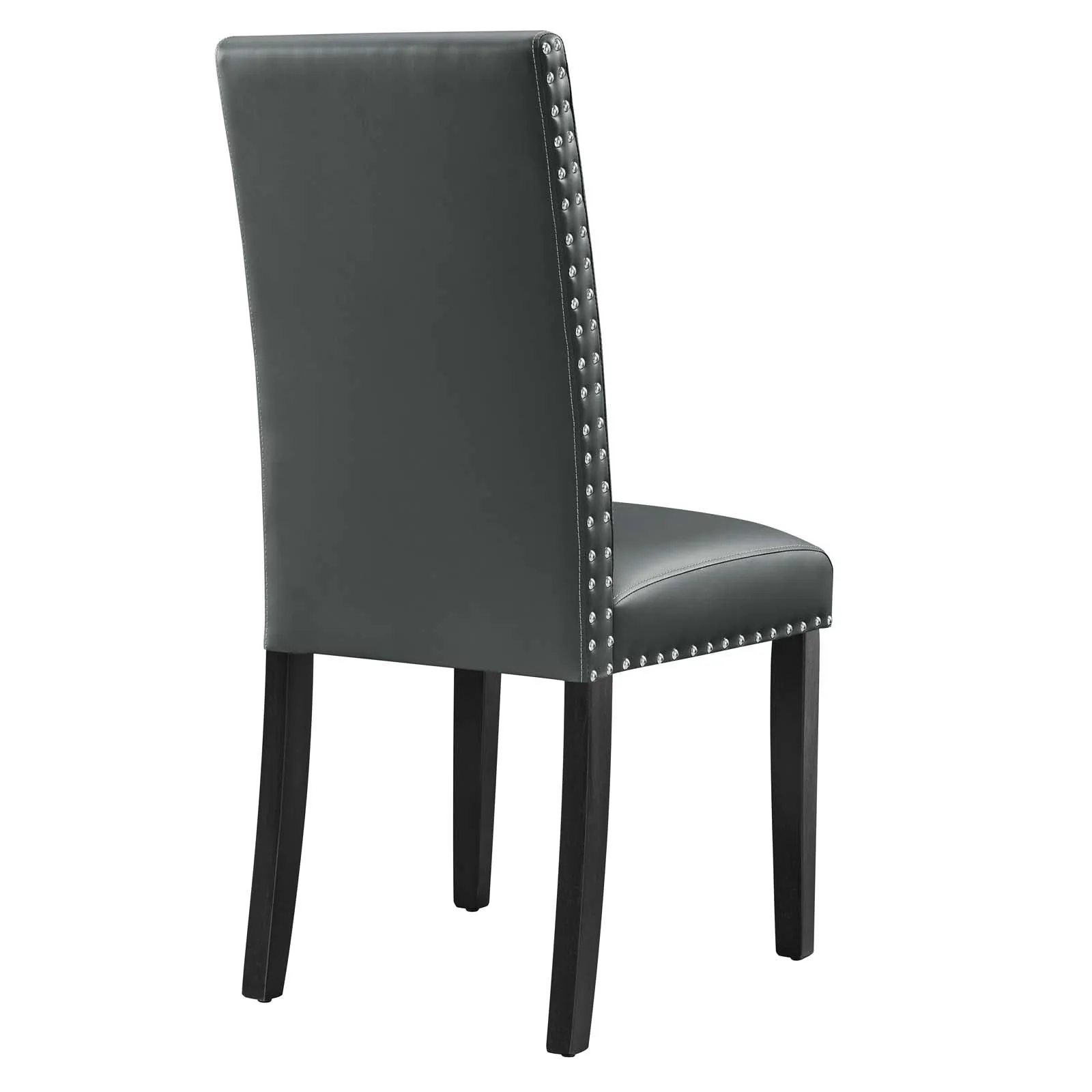 Parcel Dining Faux Leather Side Chair Gray EEI-1491-GRY