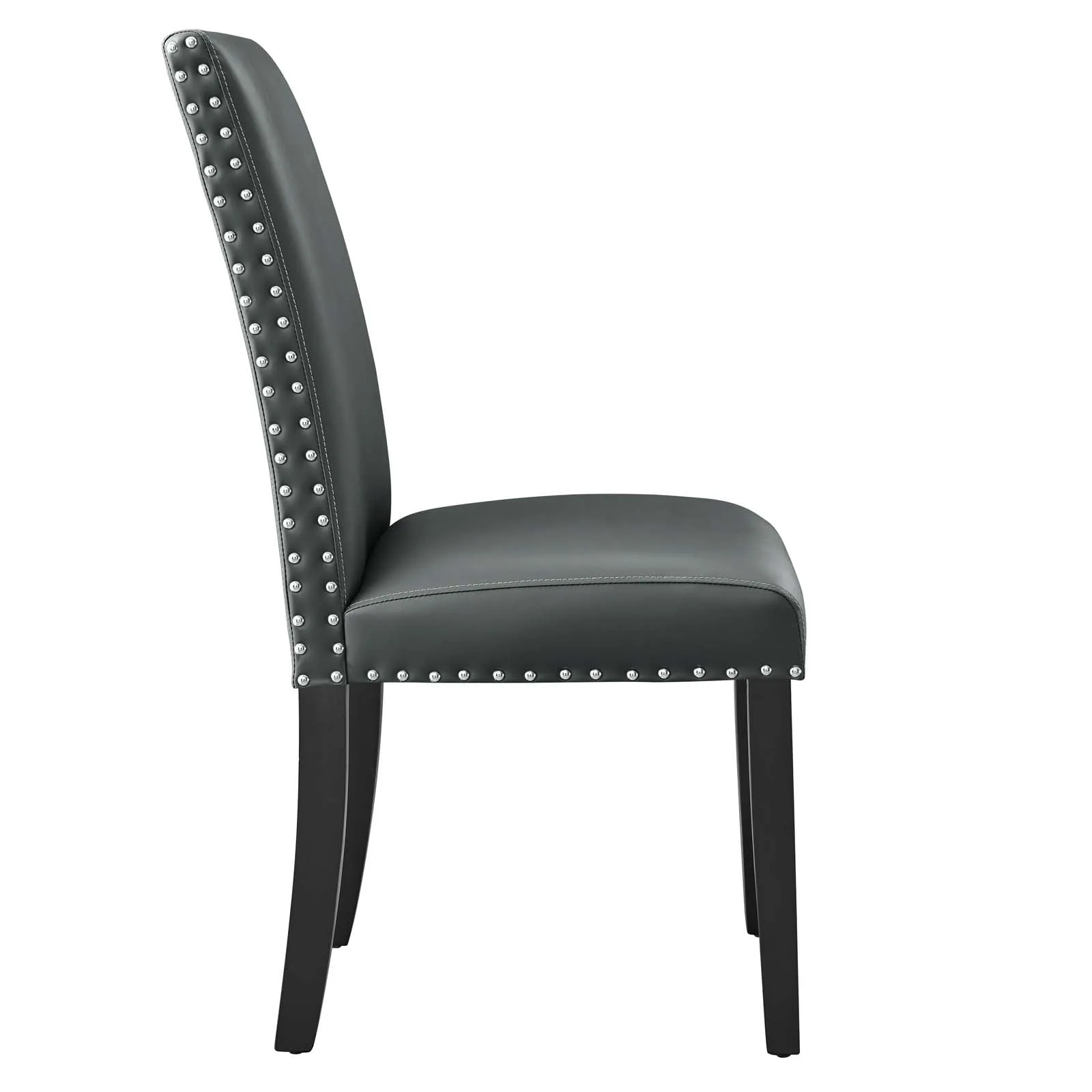 Parcel Dining Faux Leather Side Chair Gray EEI-1491-GRY