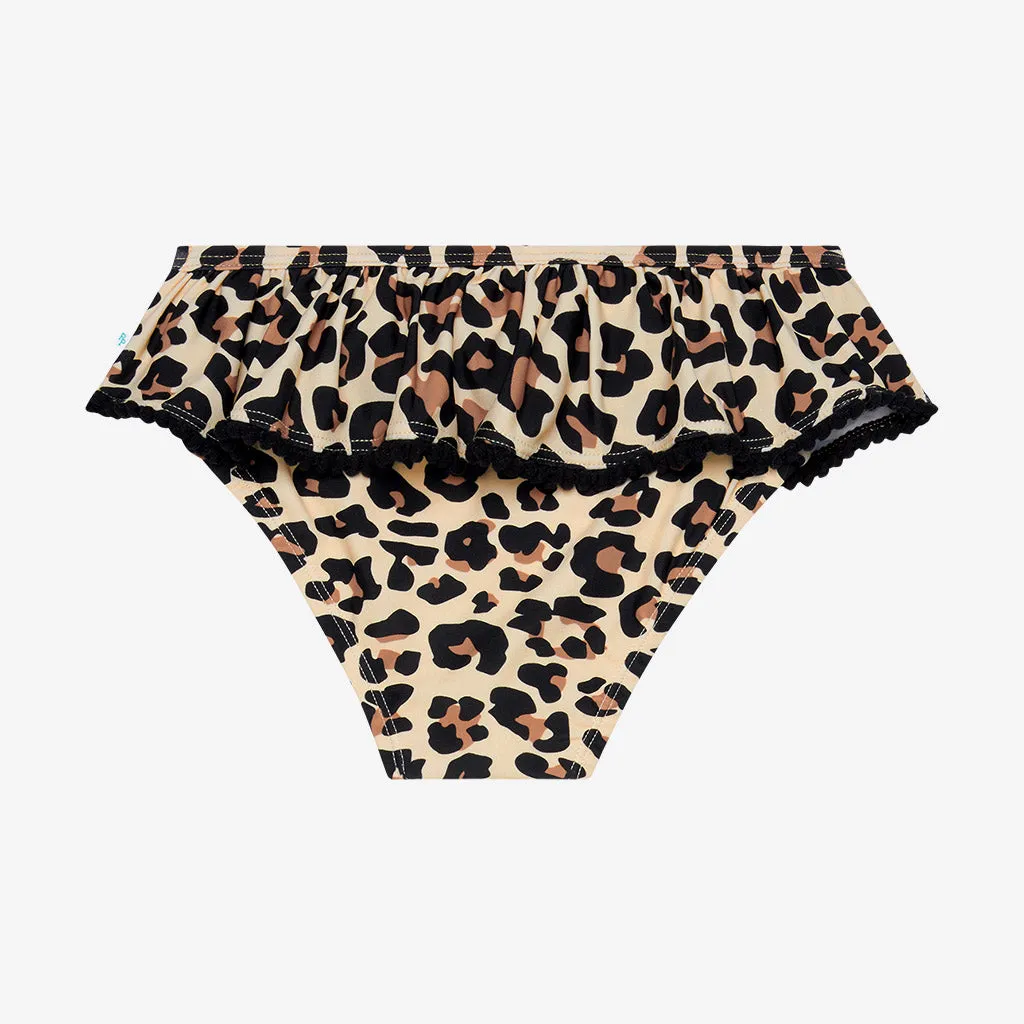 Posh Peanut Lana Leopard Ruffled Two Piece Tankini Set