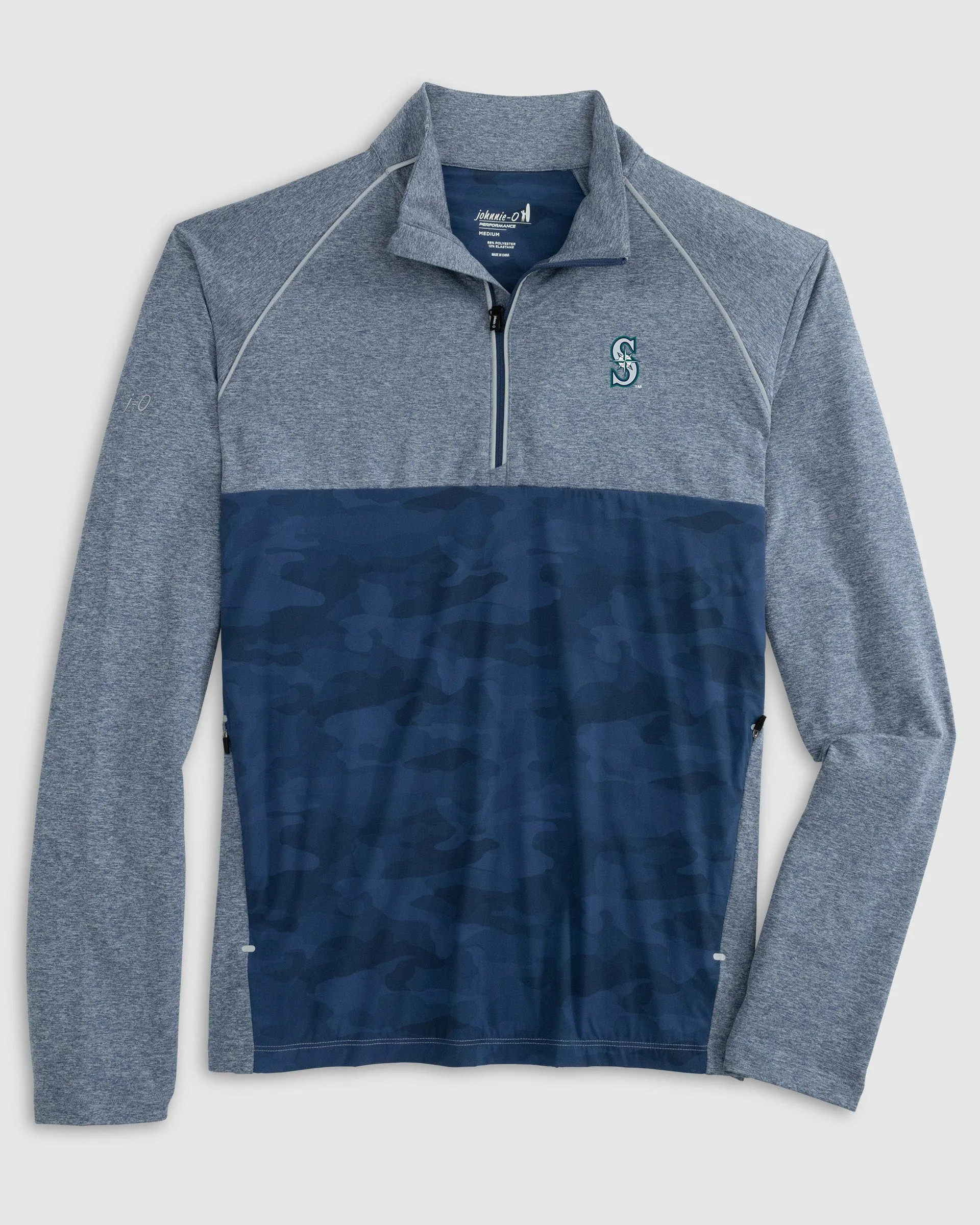 Seattle Mariners Keiser Camo Mixed Media 1/4 Zip