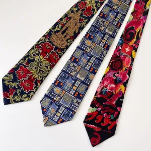 SET OF THE SILK HAND MADE TIES