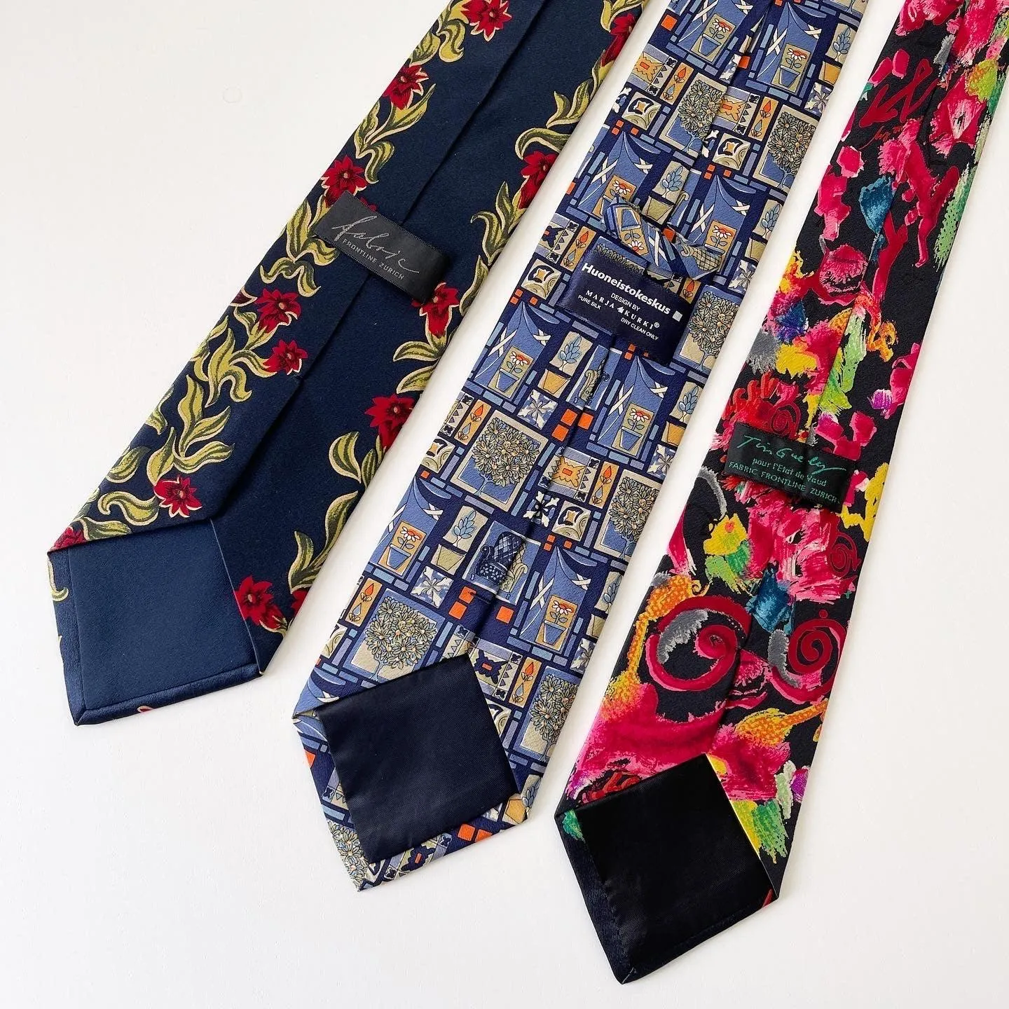 SET OF THE SILK HAND MADE TIES