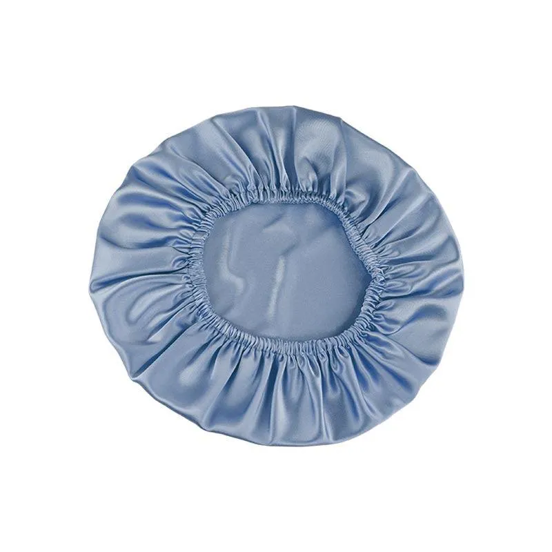 Silk Hair Bonnet - Double side no edge - Powder Blue