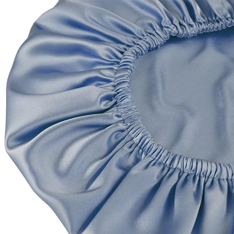 Silk Hair Bonnet - Double side no edge - Powder Blue