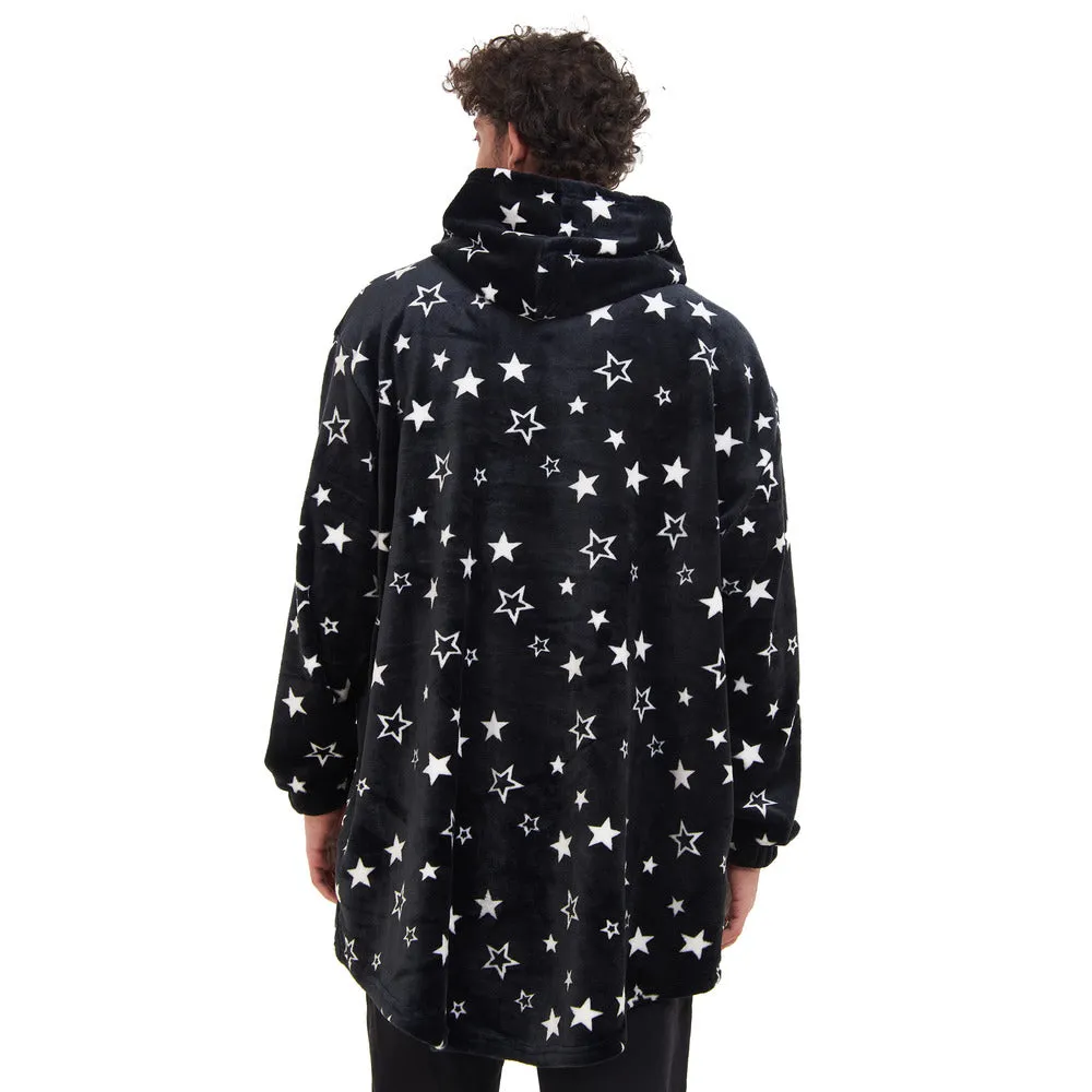 Snuggs Blanket Hoodie Black Stars