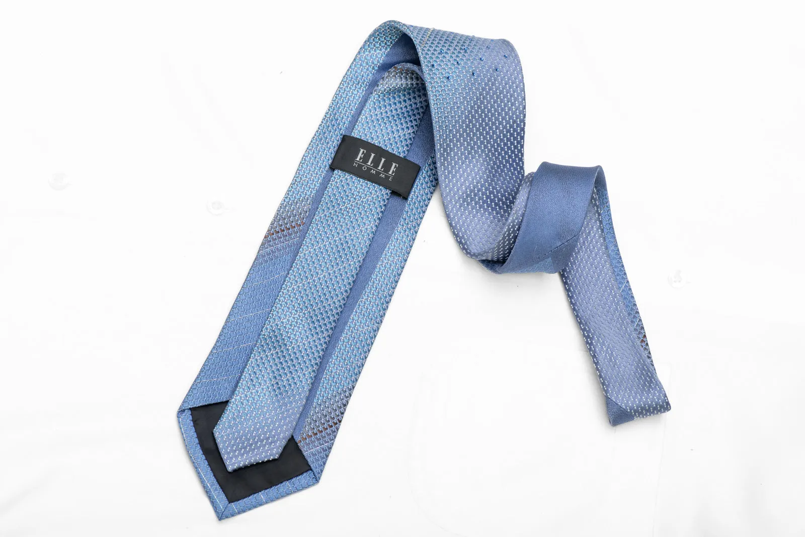 Striped Rhinestones On Pale Blue Rhinestone Tie With Sparkles