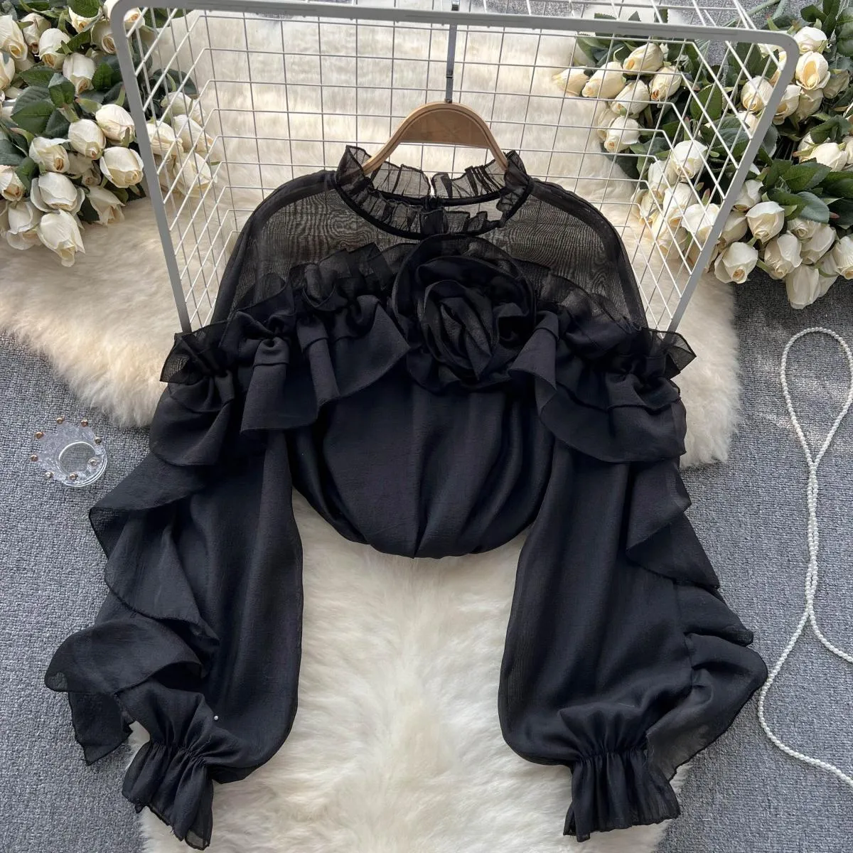 TEEK - Ruffle Chiffon Blouse