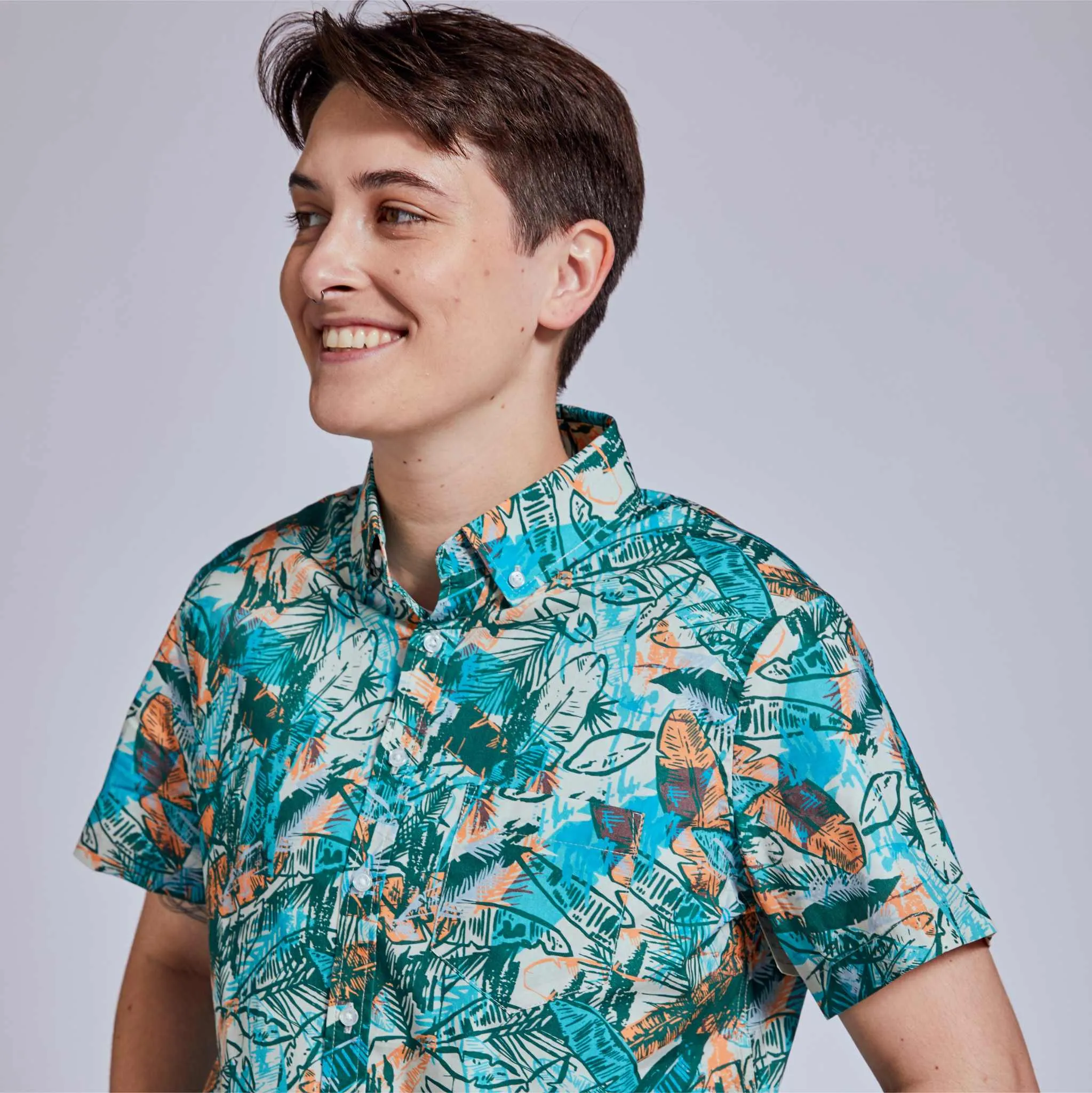 The Ray Teal Frond Short Sleeve Shirt