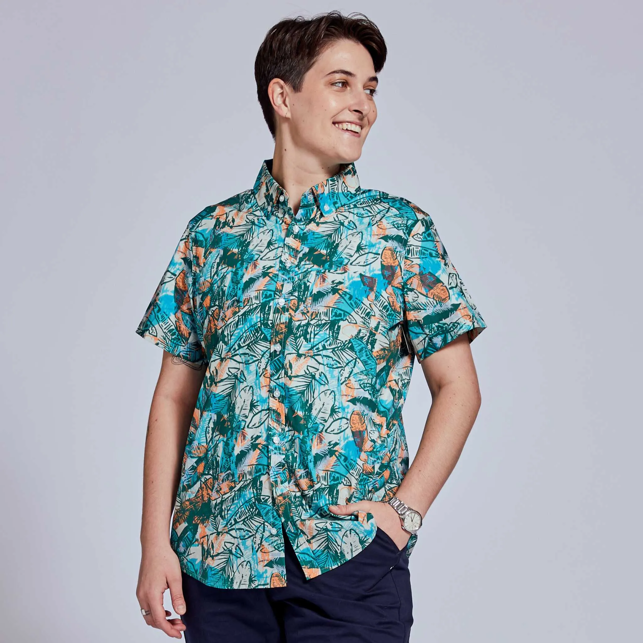 The Ray Teal Frond Short Sleeve Shirt