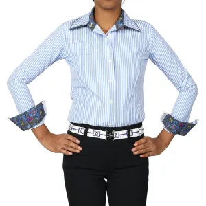 TuffRider Girls ADEY Double Collar Stripe Shirt