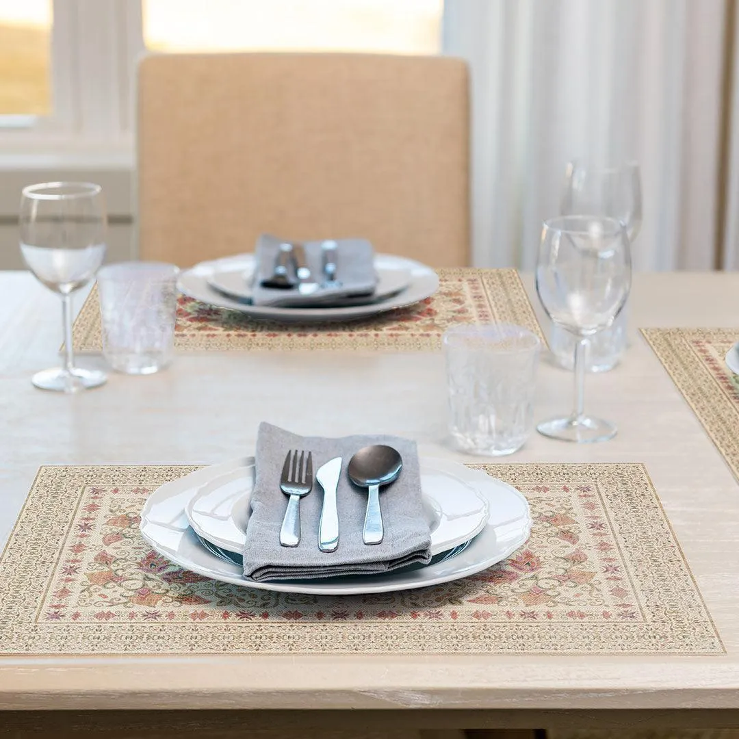 Victoria Placemat | Gold - Premium Vinyl Mat