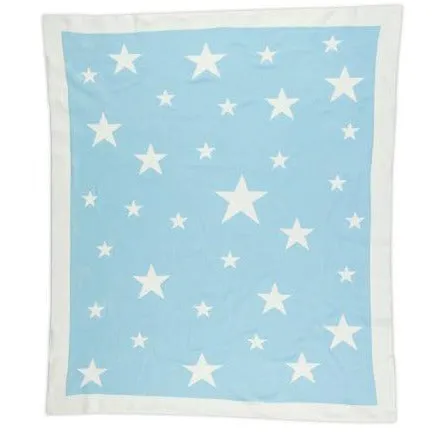 Weegoamigo - Cotton Knitted Blanket - Stellar Pale Blue