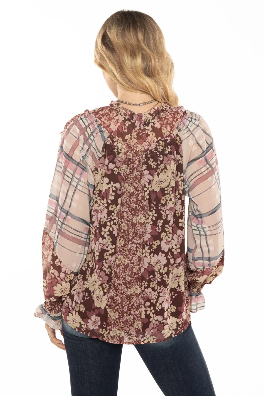 Women's Miss Me Balloon Sleeve Blouse