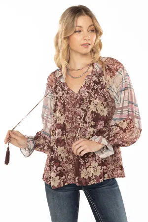 Women's Miss Me Balloon Sleeve Blouse