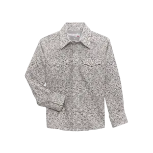 Wrangler Kid's 20X Comfort Gray White Shirt